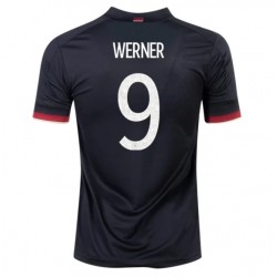 Camisola Alemanha Werner 9 Equipamento Segundo Euro 2020 Manga Curta